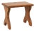 Hand-Carved Oak Wooden Stool, France, 1890s For Sale