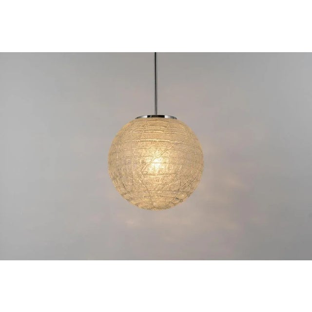 Glass Large Murano Ball Pendant Light from Doria Leuchten, Germany, 1970s For Sale - Image 7 of 13