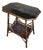 Antique English Chinoiserie Japanned Lacquer & Tortoise Shell Bamboo Side Table For Sale