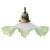 Art Nouveau French Green Frosted Glass Pendant Light, 1920s For Sale - Image 9 of 9