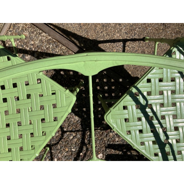 1950s Hall Bradley for Brown Jordan Top-Tier Line of “Calcutta”, Solid Cast Aluminum 5 Piece Patio Dining Set, Attributed For Sale - Image 6 of 12