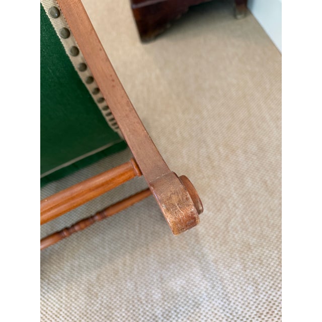 Dark Green Antique Swedish Occasional Chair For Sale - Image 8 of 9