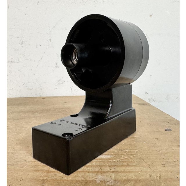 Industrial Brown Bakelite Wall Light in Milk Glass from Elektrosvit, 1960s For Sale - Image 14 of 18