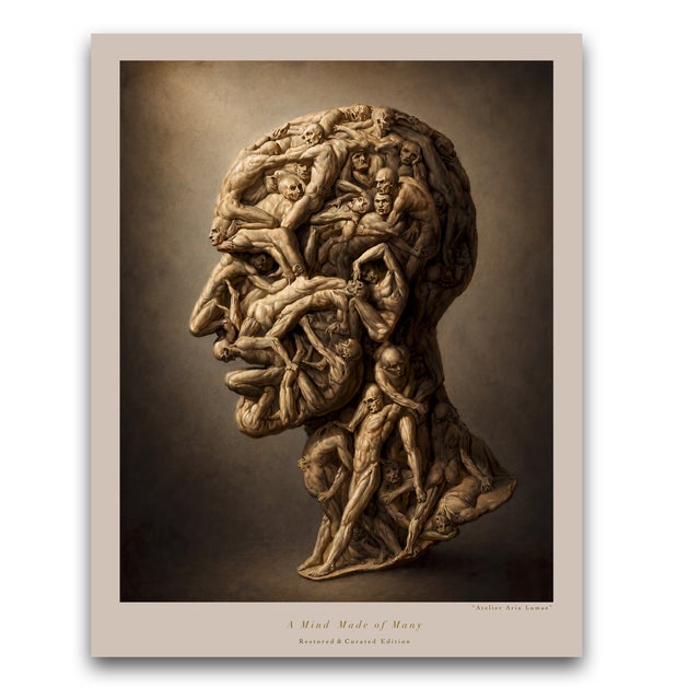 Not Yet Made - Made To Order Atelier Aria Lumae Filippo Balbi 1854 Testa Anatomica Human Figure Composite Gallery Board Print For Sale - Image 5 of 15