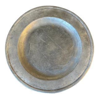 18th Century Pewter Plate by Ellis, London For Sale