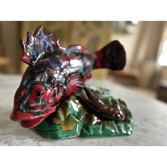 Vallauris Style Ceramic Fish – 1950s Joie de Vivre in a Burst of Colors Immerse yourself in the exuberant ambiance of the...