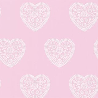 Harlequin Sweet Heart Wallpaper in Soft Pink - a Sample For Sale