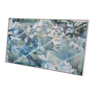 On the Days When I Believe by Kristen Abbott, Original Cyanotype, Framed For Sale