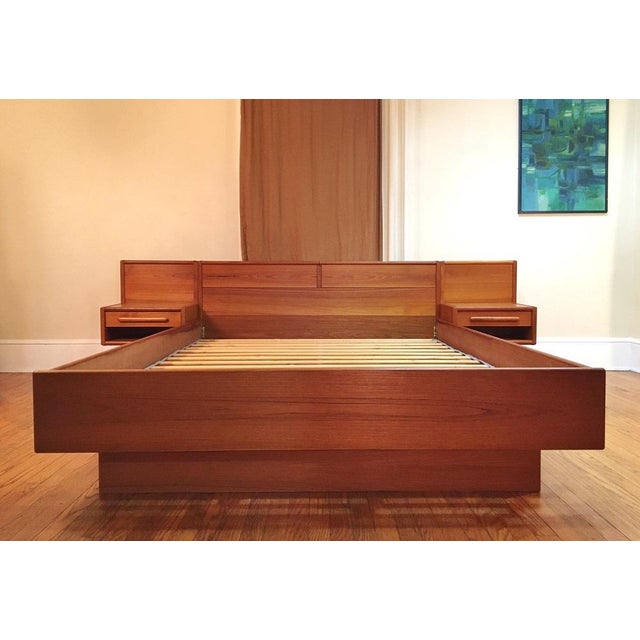 Kibaek Mobelfabrik Danish MidCentury Modern Teak Queen Platform Bed
