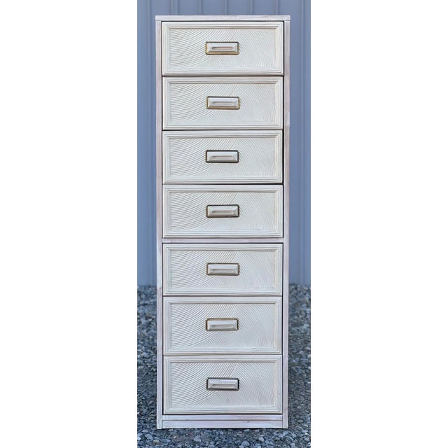 Vintage Henry Link Pencil Reed Lingerie Chest For Sale - Image 11 of 11