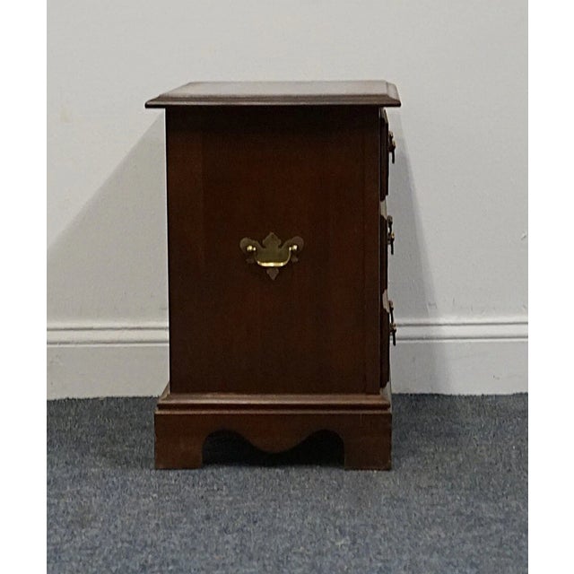 Broyhill Furniture Solid Cherry Traditional Style 24" Chairside Accent Chest / End Table For Sale - Image 10 of 12