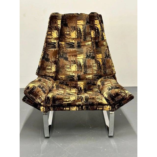 Mid-Century Modern Lounge Chair, Adrian Pearsall Style, American, Chrome, 1950s In a word, Stunning. This fine example by...