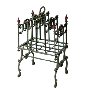 Antique Cast Iron Magazine Rack