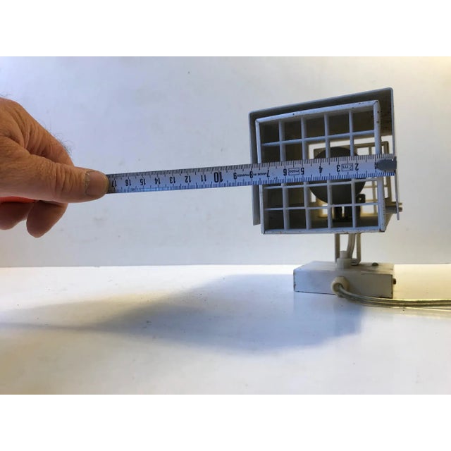 Grey & White Wall Sconce by Preben Dahl for H. F. Belysning, 1960s For Sale - Image 9 of 11