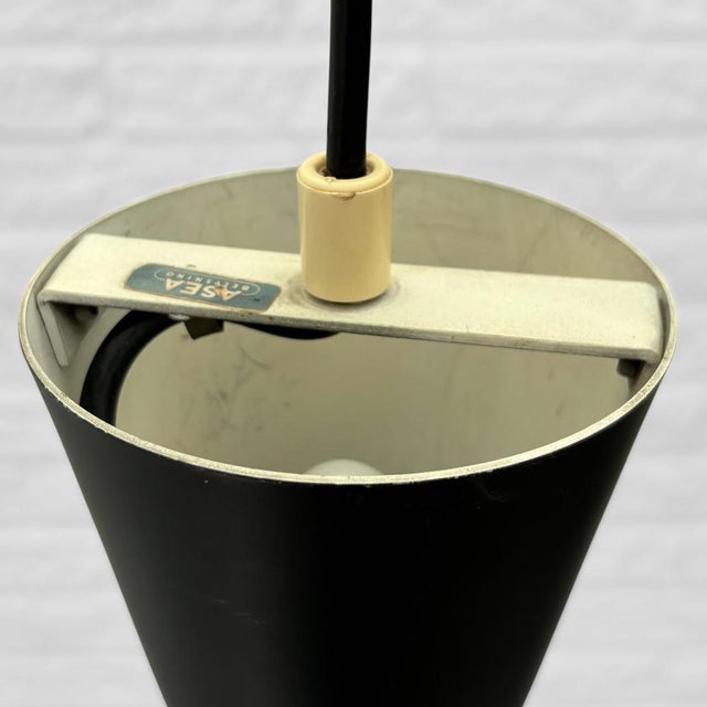 Black Asea Pendant Lamp Diabolo from Svend Aage Holm Sørensen, Sweden, 1950s For Sale - Image 8 of 12