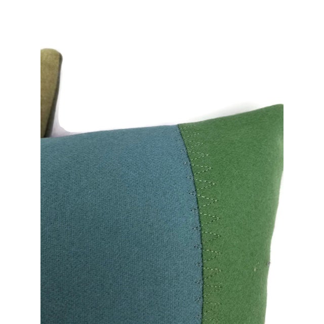 Kravet Kravet Couture New Suit Peacock Wool Handmade Accent Pillow Cover For Sale - Image 4 of 9