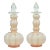 Mid Century Pink Melon Glass Fenton Perfume Bottles Art Glass - a Pair For Sale