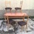 1960s Italian Handcrafted Dining Table and Chairs, 1960s, Set of 6 For Sale - Image 5 of 12
