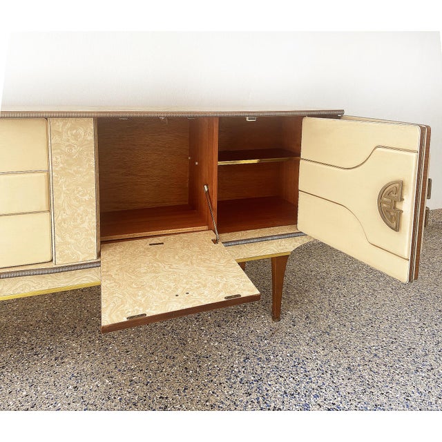 Mid-Century Modern Mid 20th Century Stone Hill Furniture Asian Modern Hollywood Regency Credenza For Sale - Image 3 of 9
