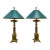 1980s Regency Style Modern Pineapple Form Brass Table Lamps by Chapman -Pair For Sale