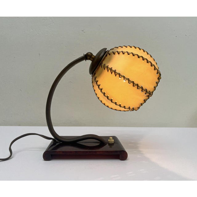 Plastic Art Deco Bakelite and Celluloid Table Lamp, 1930s For Sale - Image 7 of 12