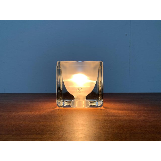 Vintage German Glass Ta 14 Cube Table Lamp from Peill & Putzler, 1970s For Sale - Image 9 of 18