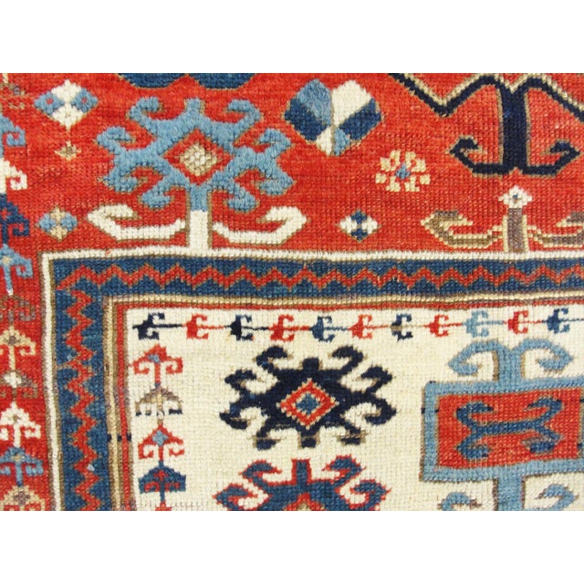 Tribal Antique Caucasian Kazak Prayer Rug For Sale - Image 3 of 8