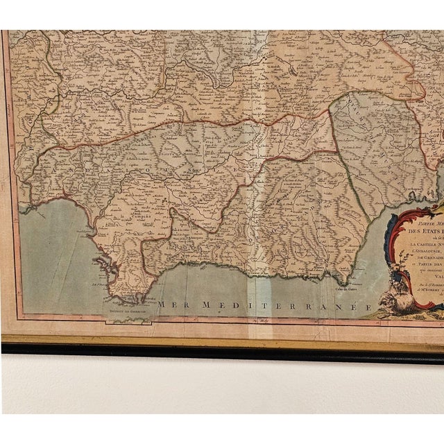 Early 19th Century Map of Spain, Circa 1800 For Sale - Image 5 of 5