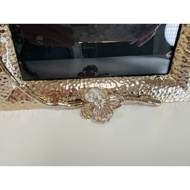 Michael Aram Michael Aram 'White Orchid' Silvertone Metal Frame For Sale - Image 4 of 7