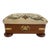 English Needlepoint and Mahogany Foot Stool For Sale
