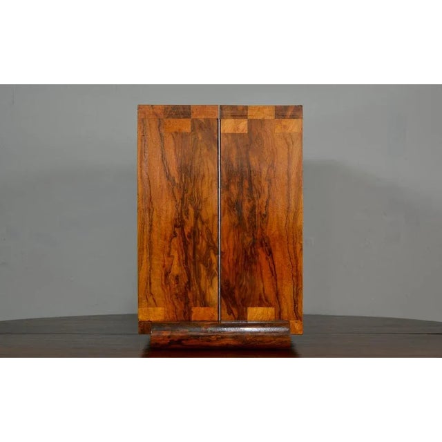 1920s Art Deco Walnut Countertop Bar Cabinet from Albicocchi & Frediani, Italy, 1920s For Sale - Image 5 of 13