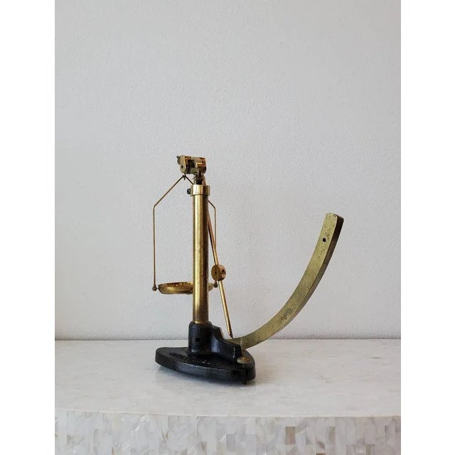 English Vintage English Griffin & George Brass and Cast Iron Scale For Sale - Image 3 of 11