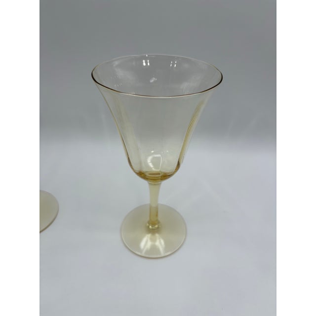 Set of 4 Vintage Yellow Water Glasses For Sale In New York - Image 6 of 9
