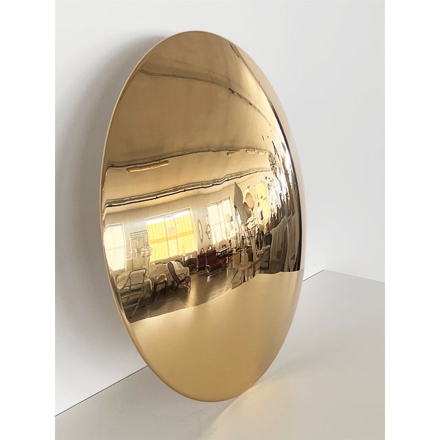 Large Flush Mount Light in Polished Brass by Florian Schulz, 1970s For Sale - Image 11 of 14