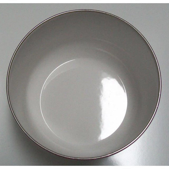 Mid-Century Catherine Holme Style Enameled Bowl Peacock Design For Sale - Image 4 of 4