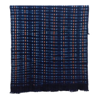 Rhythm Grid Indigo Mud Cloth For Sale