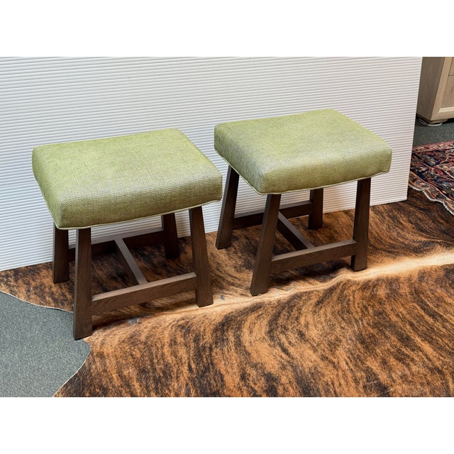 Traditional Lee Industries Foot Stool For Sale - Image 3 of 12