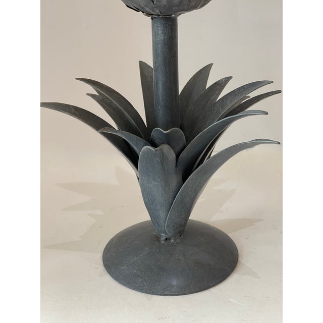 French Vintage Chic Metal Pineapple Candle Holders, APair Chairish