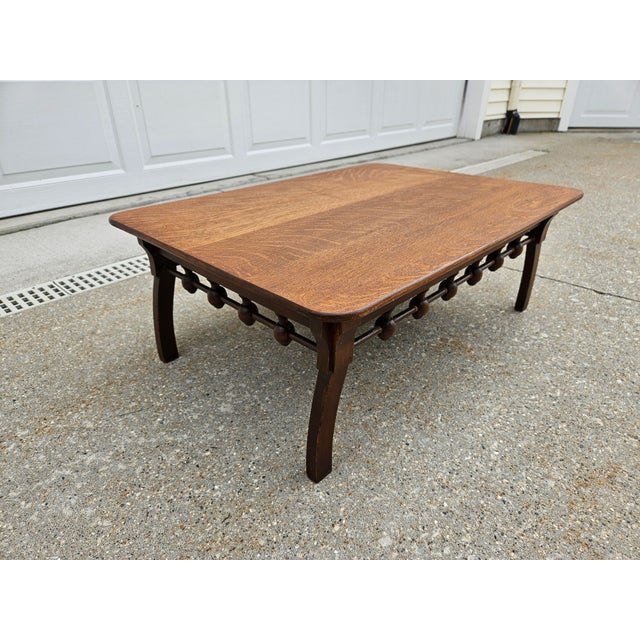 Antique Oak Stick and Ball Low Side Table or Stand For Sale - Image 6 of 16