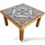 Brown Mid-Century French Tiger Oak Side Table with Tiles, 1970s For Sale - Image 8 of 9