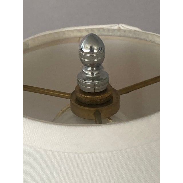 1930s Blue and White Porcelain Chinese Table Lamp, With Dragon, on Wooden Base For Sale In San Francisco - Image 6 of 7