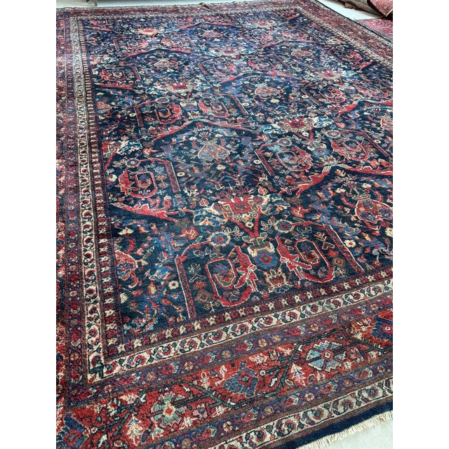 PALATIAL Antique Persian Mahal "Mostofi Mustafi" Design Gorgeous Sushi Pinks Rug 12.4 x 16.6 For Sale - Image 14 of 14