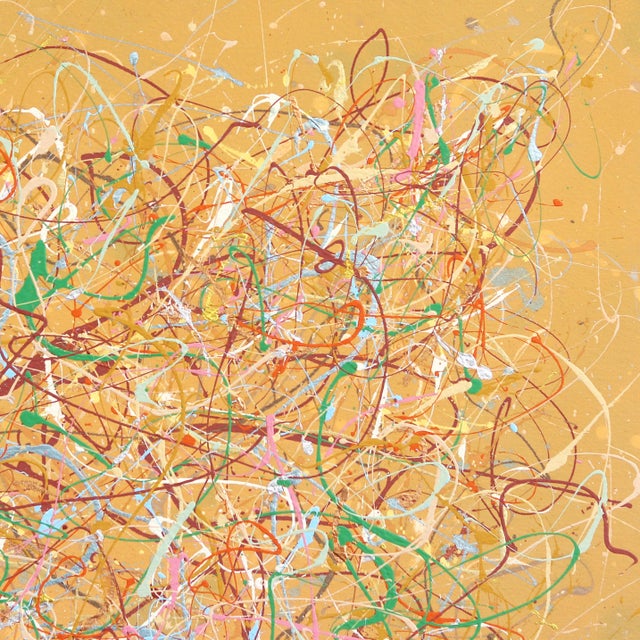 Abstract Spring Bloom - Abstract Textural Warm Earthy Action Painting Original Artwork by Marc Raphael For Sale - Image 3 of 8