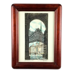 Framed St. Michaels Gate, Vienna - Etching Signed