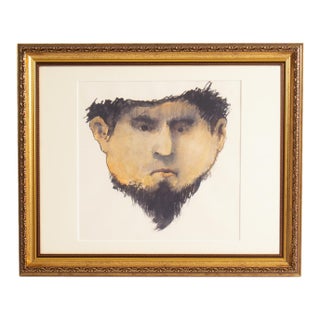 Watercolor Portrait Painting by James L. Bruch For Sale