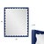 Glass Scalloped Navy Rectangle Mirror For Sale - Image 7 of 7