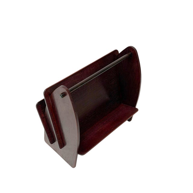 Art Deco Amsterdamse School Magazine Rack from Paul Bromberg, 1920s For Sale - Image 9 of 12