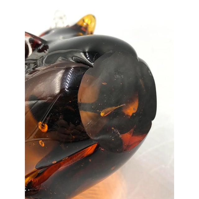 Goldenrod Mid-Century Murano Glass Elephant Figurine, 1950s For Sale - Image 8 of 11