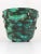 A very beautiful and big Art Nouveau pottery flower pot with green/turquoise/black glaze. Designed by the Vienna Secession...