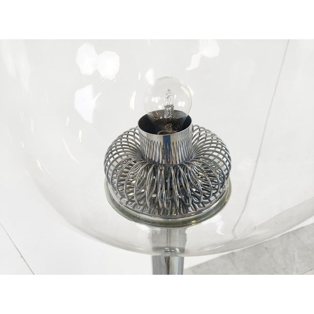 Vintage Chrome and Glass Floor Lamp, 1970s For Sale - Image 6 of 10